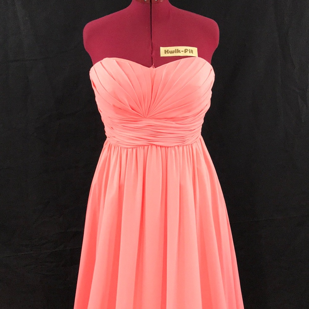 Christina Wu Occasions Coral Chiffon Dress - Picture 3 of 7